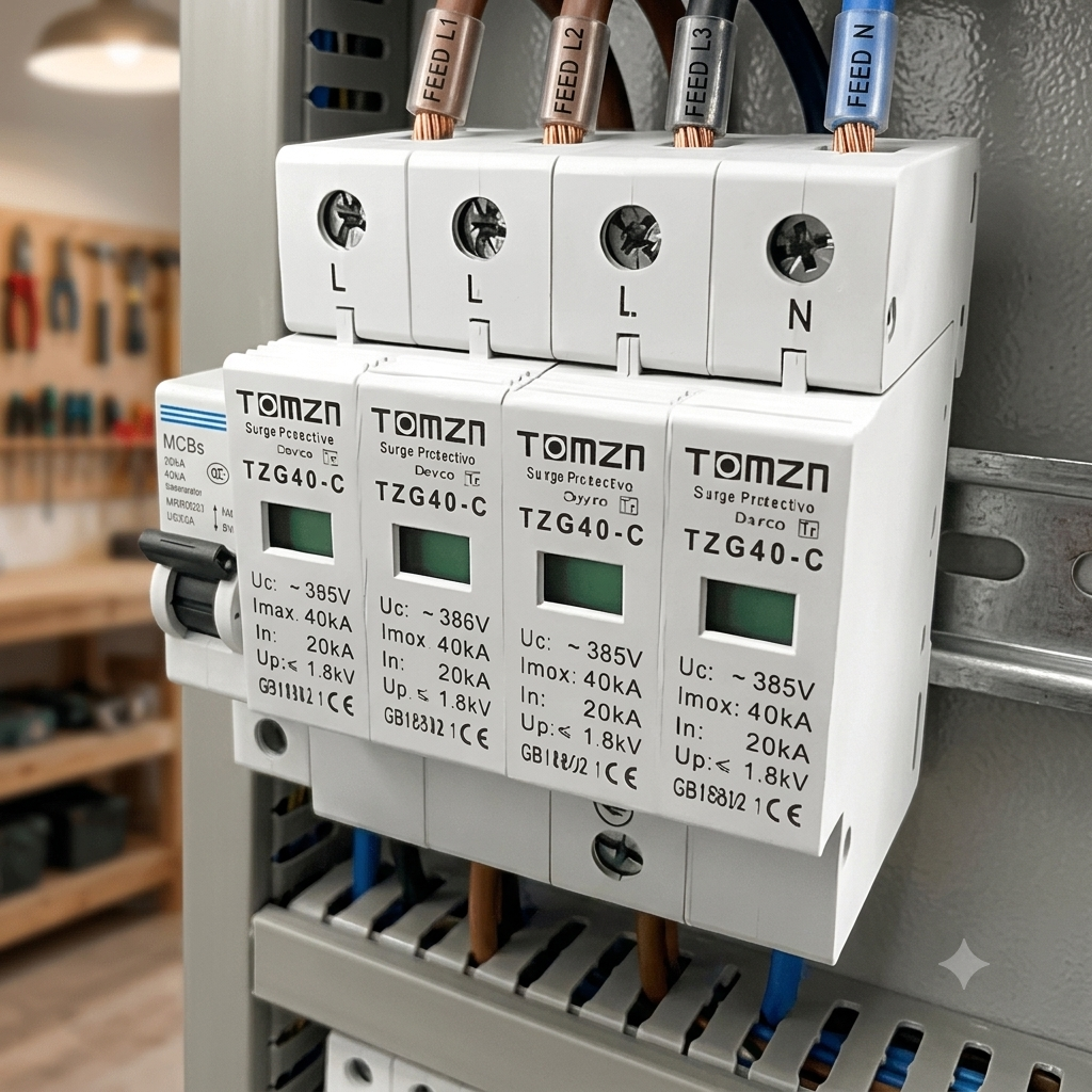 3-phase-ac-surge-protector-installed-in-industrial-db-box