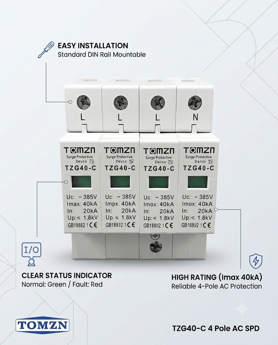 4-pole-ac-spd-terminals-and-earth-grounding-connection