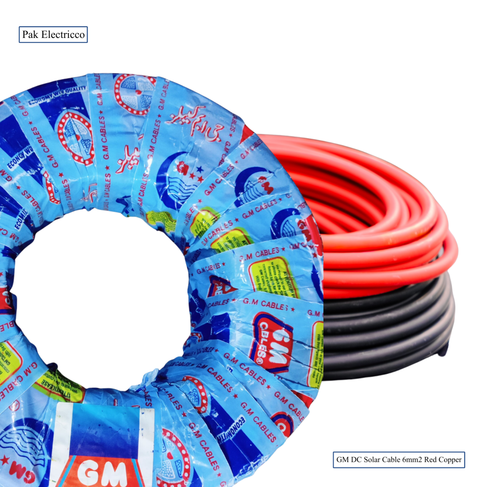 GM DC Solar Cable 6mm2 Red Copper | Pure Wire Per Ghaz
