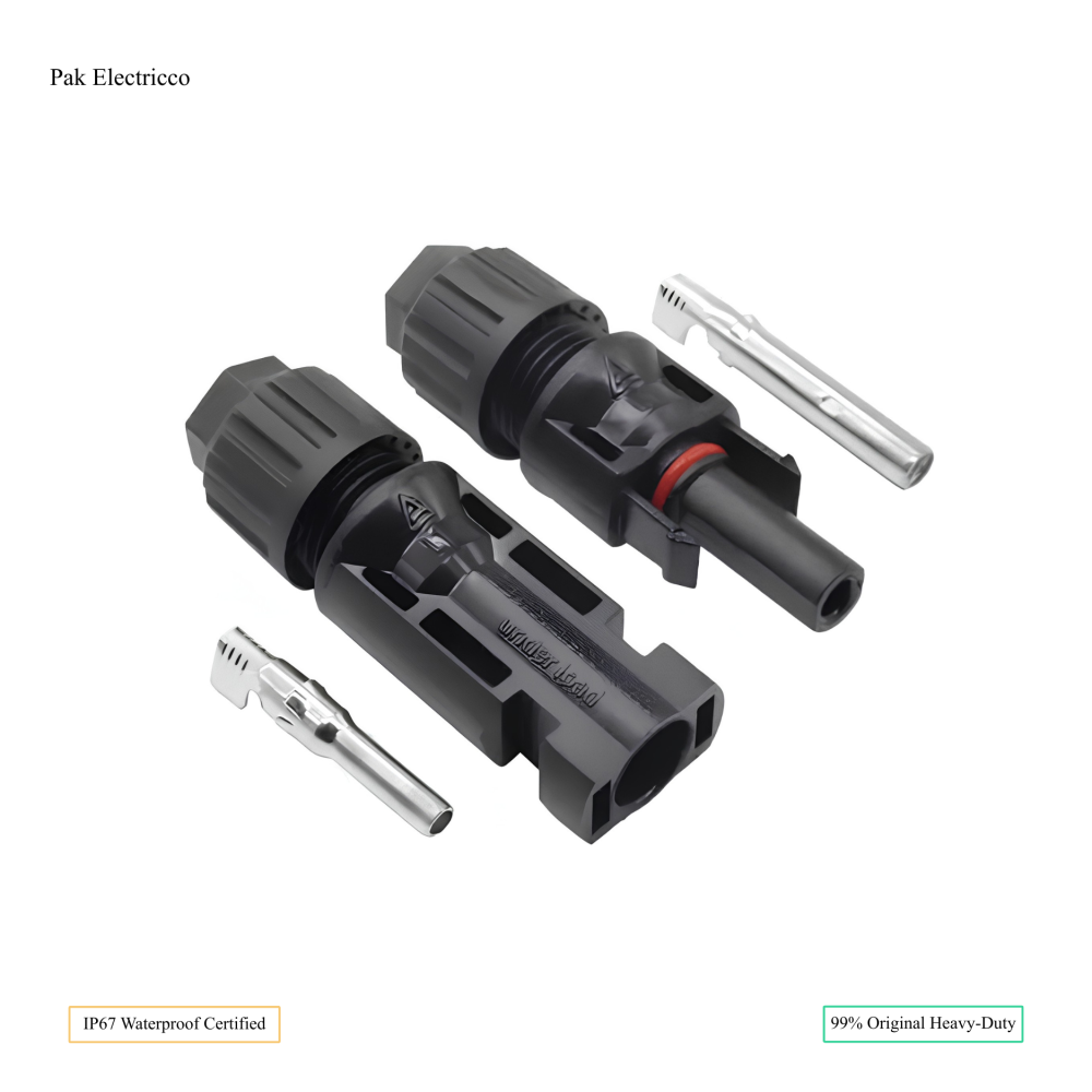 Premium MC4 Connector (Male_Female Pair) – Heavy-Duty Waterproof Solar Joint