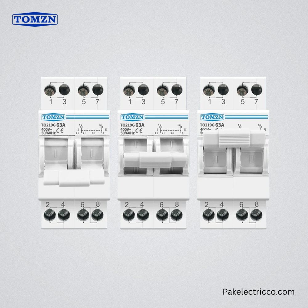Tomzn Changeover Breaker for Solar & WAPDA _ Dual Safety Switch